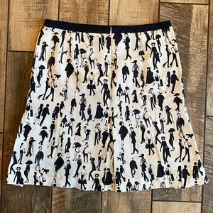 Akris Punto People Watching Stylish Black and White Women's Skirt